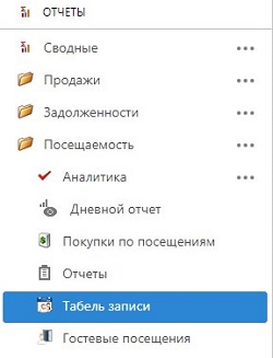 табель записи